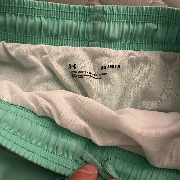 Under Armor teal running shorts - Picture 2 of 3